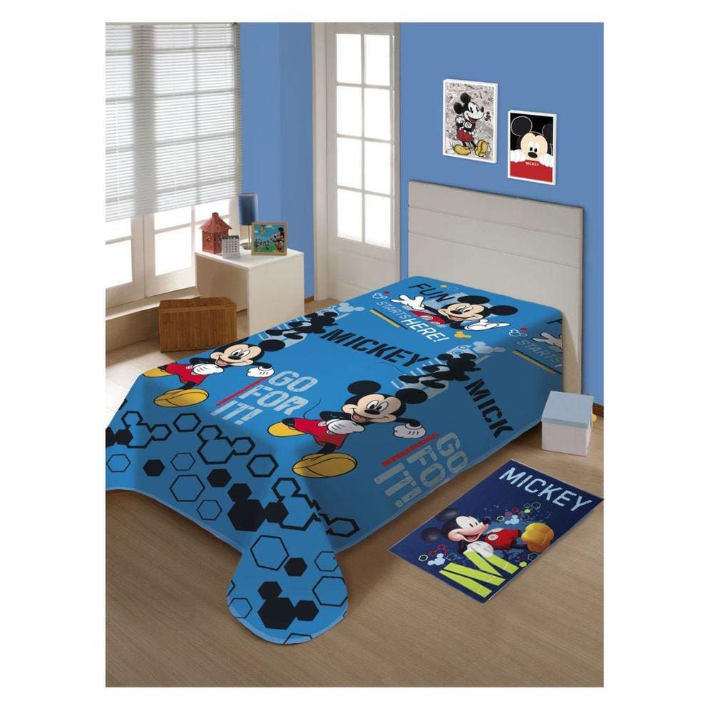 Kit Tapete E Manta Mickey Disney