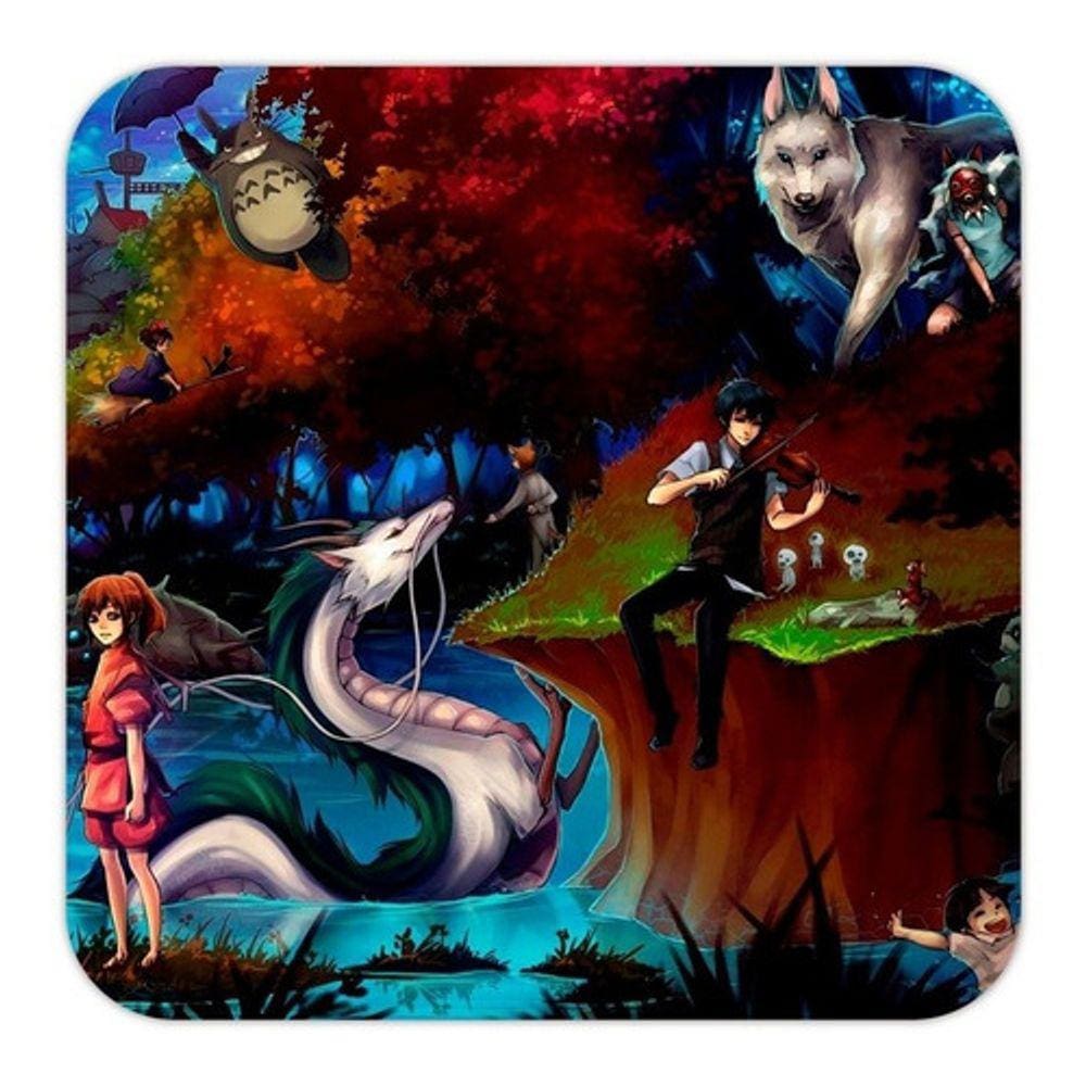Placa Quadro Decorativo 18x18 Cm - Studio Ghibli