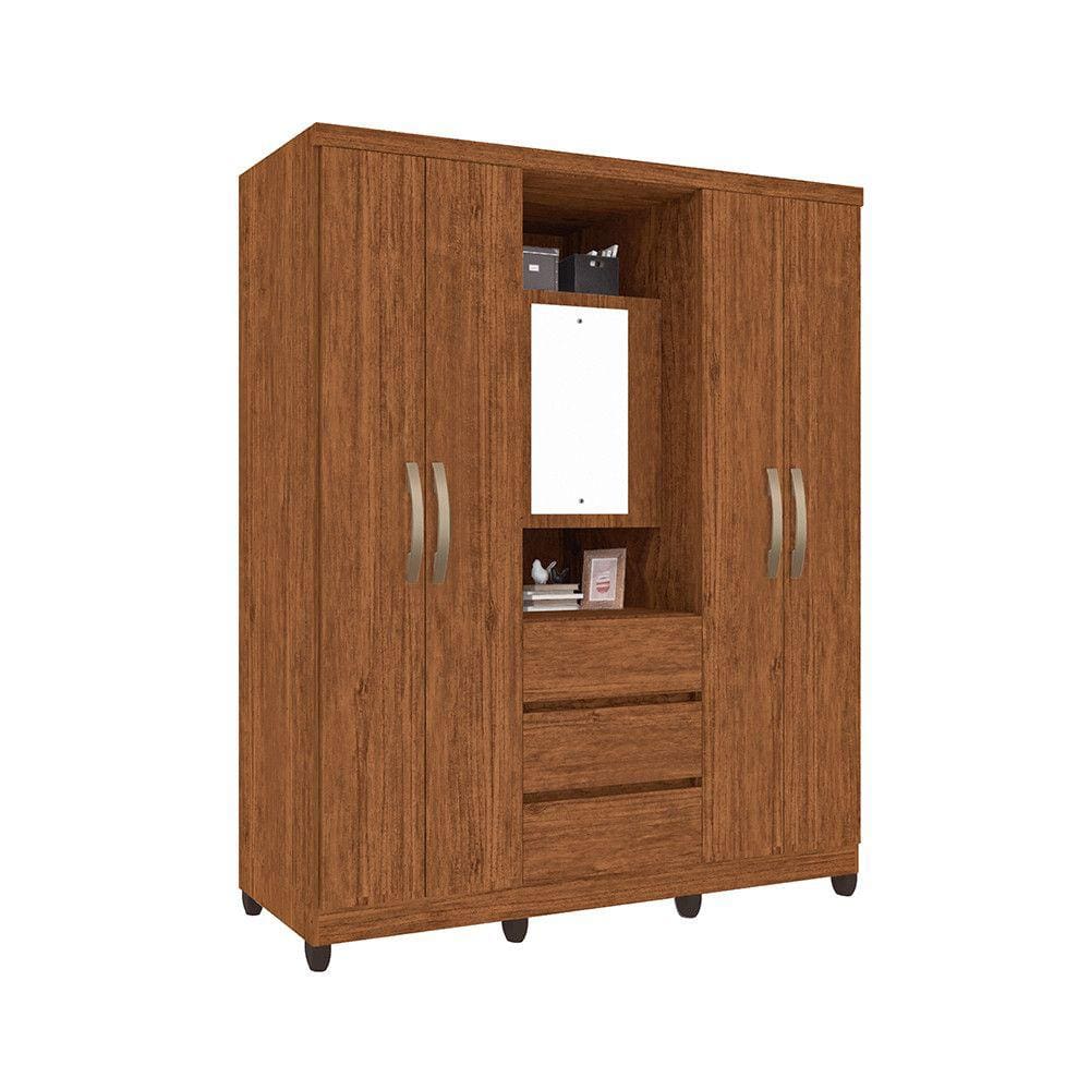 Guarda Roupa Capelinha 4 Portas e 3 Gavetas Imop