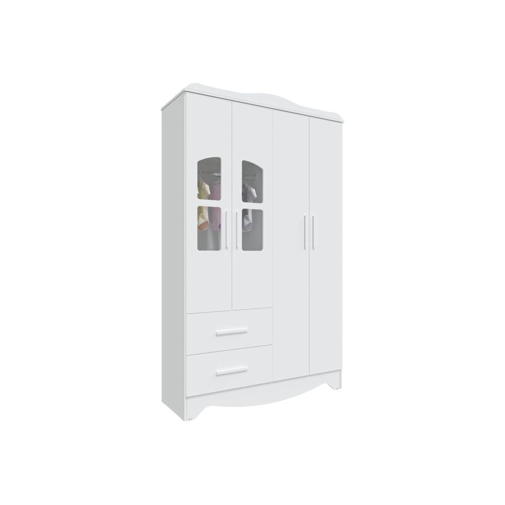 Guarda Roupa Bebê Moveis Peroba Lisi 04 portas MDF