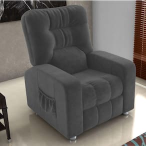 Poltrona do Papai Reclinável Azera Matrix Cinza