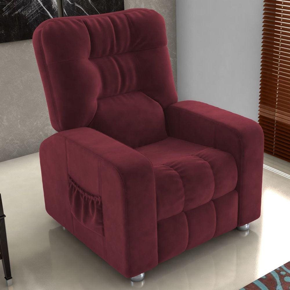Poltrona do Papai Reclinável Azera Matrix Vermelho