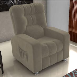 Poltrona do Papai Reclinável Azera Matrix Marrom Claro