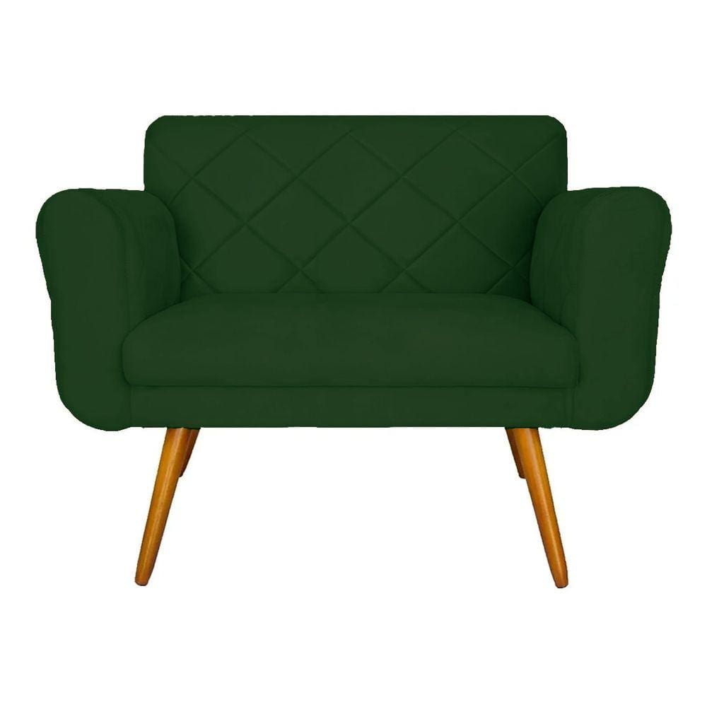 Namoradeira 02 Lugares Isabella Consultório Loja Suede Verde - LM DECOR