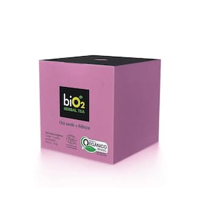 Chá Verde e Hibisco Orgânico biO2 Herbal Tea Caixa 13 Sachês