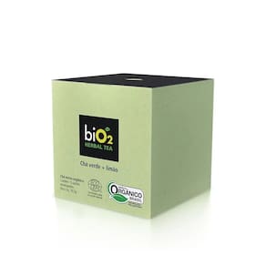 Chá Verde e Limão Orgânico biO2 Herbal Tea Caixa 13 Sachês