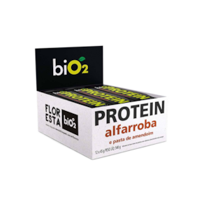 Barra de Proteína Vegana Alfarroba e Pasta de Amendoim biO2 Cx 12 un