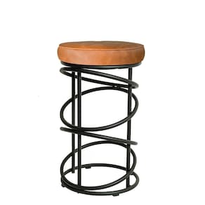 Banqueta 62cm Londres Compoarte Preto/Caramelo