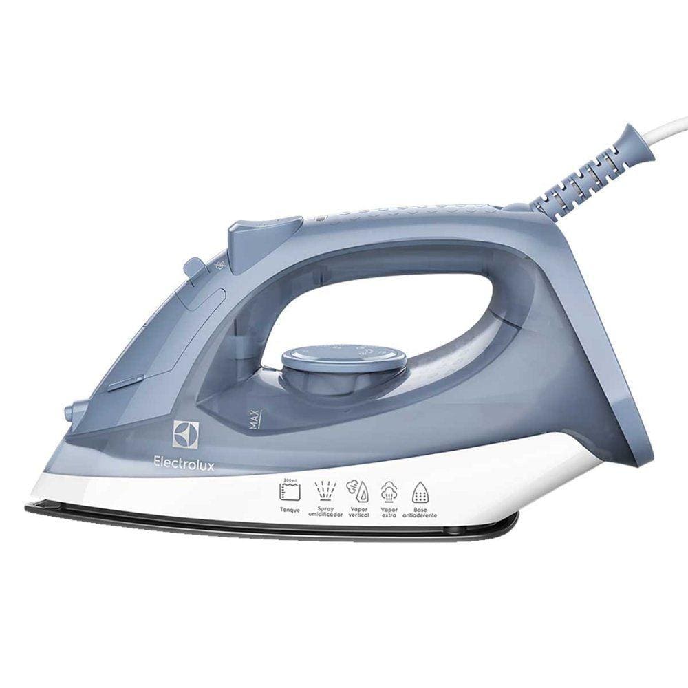 Ferro de Passar Seco e Vapor Alumínio Denim Blue ESI10 Electrolux - 220V