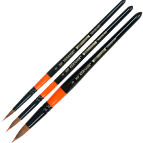 Kit pincel aquarela Tanque série 3027 nº 2, 4 e 6 Keramik