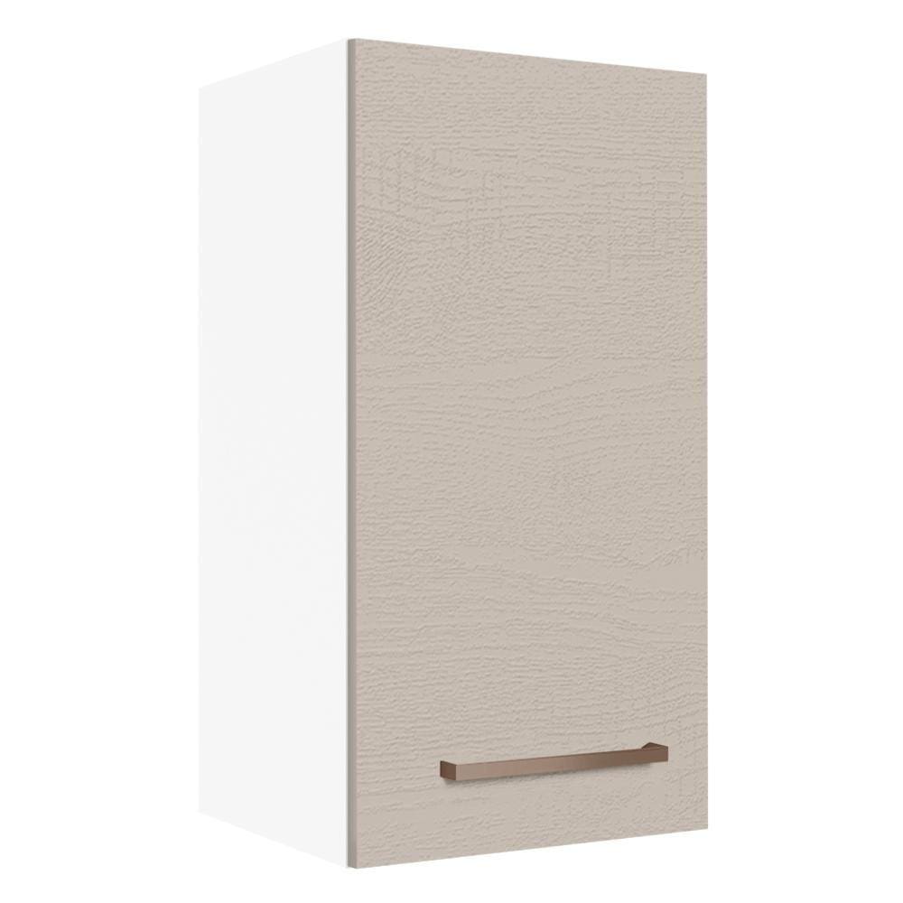 Armário Aéreo 35 cm 1 Porta Branco/Crema Agata Madesa