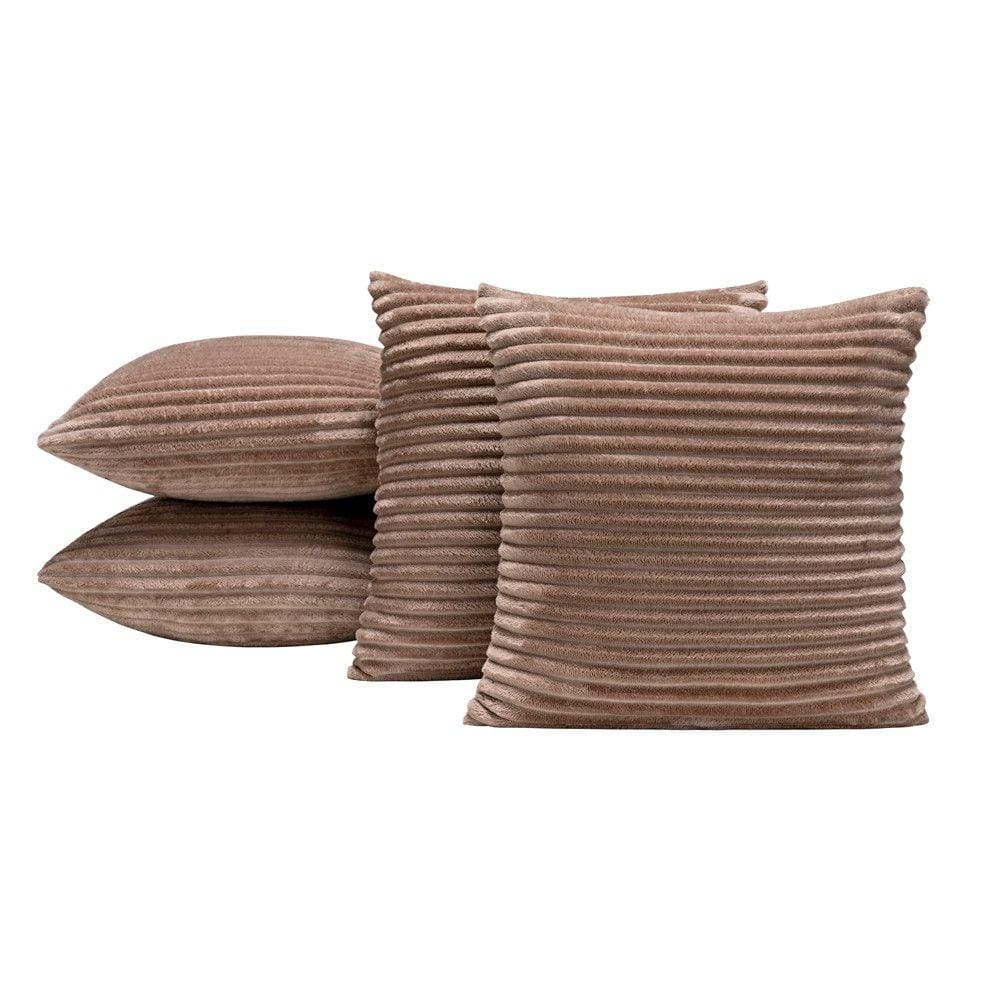 Kit 04 Almofadas Cheias Velvet Bariloche 45cm x 45cm - Caqui