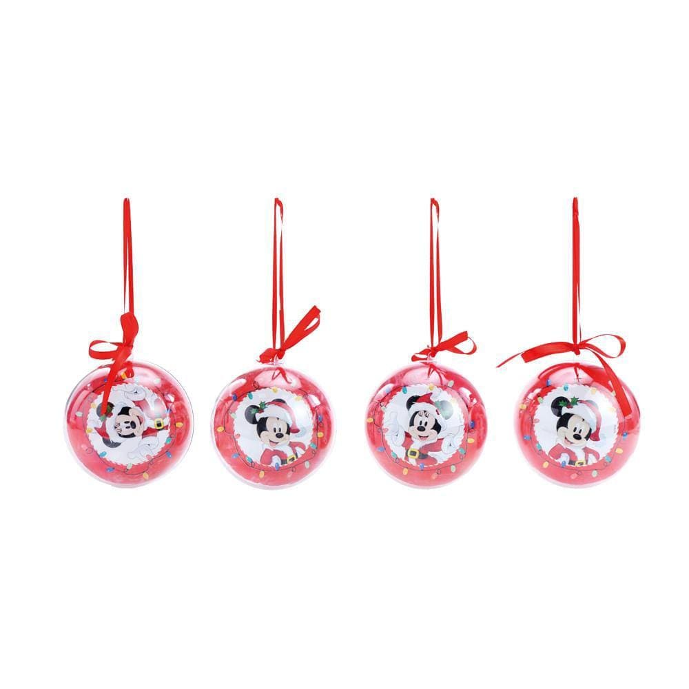 Bola Transparente Disney Com 4 Pçs 10cm 1109118