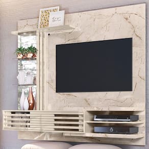 Painel para TV Até 55 Polegadas Frizz Supreme 2 Portas Calacata/Off White - Madetec