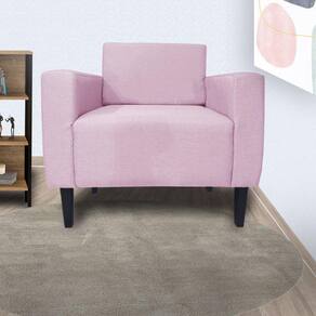 Poltrona Decorativa Para Sala de Estar Leticia Slim Corano Rosa Bebe - LM DECOR