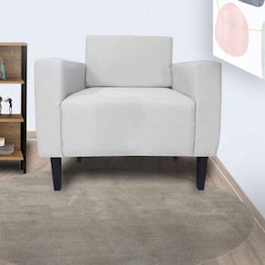 Combo 2 Poltronas Estofadas Para Consultório Leticia Slim Corano Branco - LM DECOR