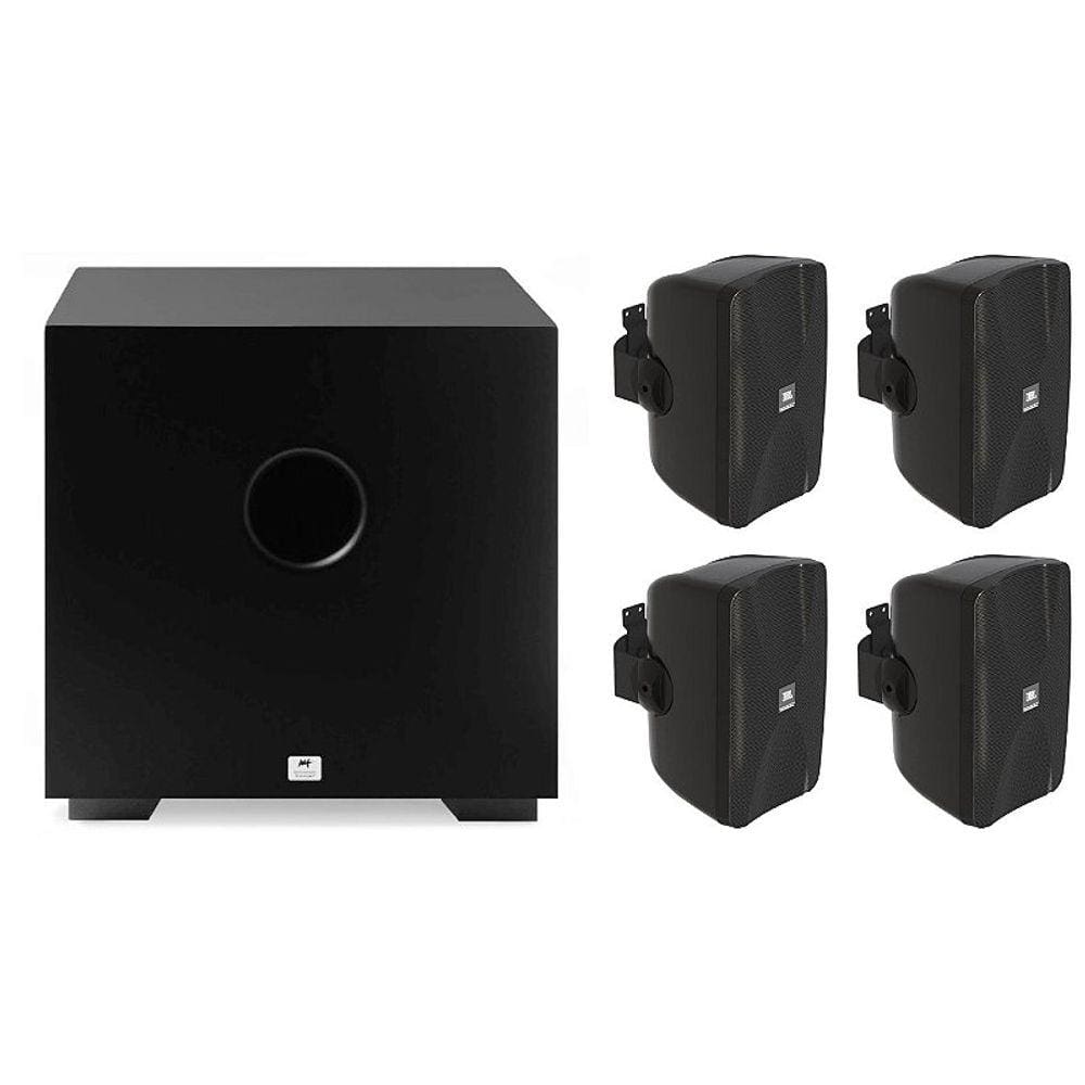 Kit 4.1 Caixa JBl Control SA-PRO C-SA6 Preto + CUBE 8 Preto