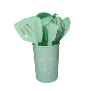 Conjunto Utensílios de Silicone p/ Cozinha 12 Peças