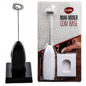 Mini Mixer Com Base Plástico e Aço Inox