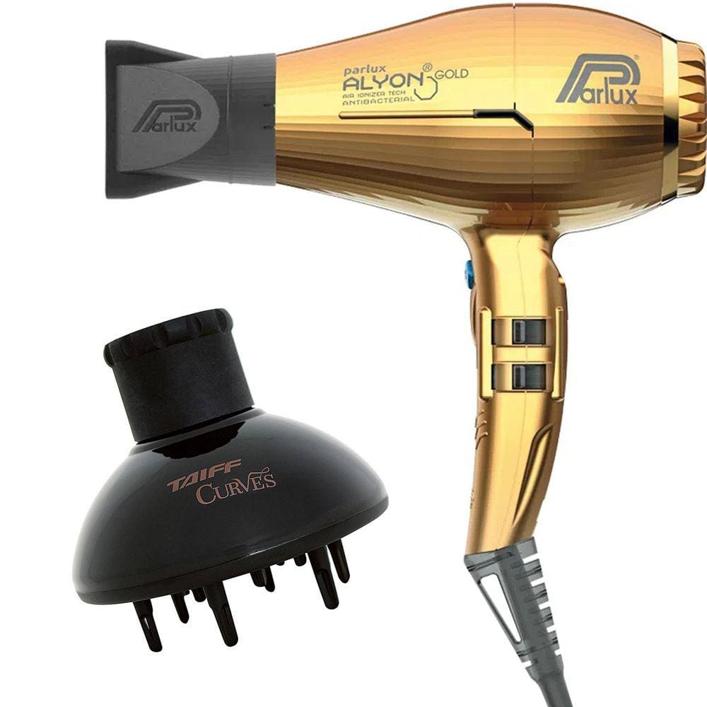 Kit - Secador Profissonal Parlux Alyon Ion Gold 2250W 220V + Difusor De Ar Curves Taiff
