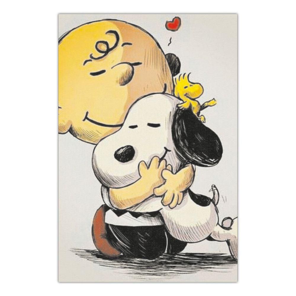 Quadro em MDF A3 Snoopy & Charlie Brown 001