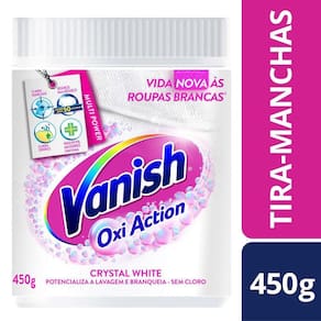 Alvejante Tira Manchas Vanish Oxi Crystal White 450g
