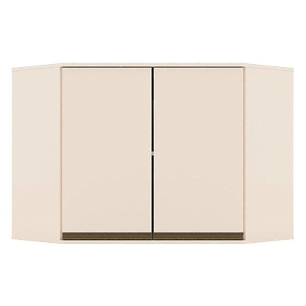 Armário Aéreo Canto Oblíquo 2 Portas Évelin Off White - Henn