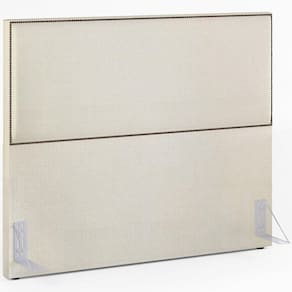 Cabeceira Cama Box Casal Com Tachas 140 Cm Linho Champagne