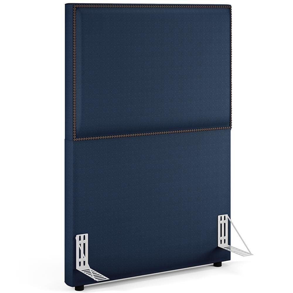 Cabeceira Box Solteiro Tachas 100cm Azul Marinho