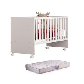 Berço Nacional Doce Sonho 3540 Branco Brilho com Colchão Gazin - Qmovi