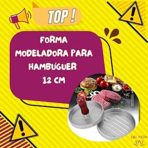 Molde Forma Para Hambúrguer Caseiro Artesanal 12 Cm