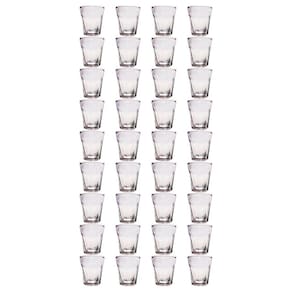 Jogo 36 Copos Shot Vidro Cachaça Vodka Tequila Dose 45mL Bar