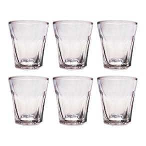 Jogo 6 Copos Shot Vidro Cachaça Vodka Tequila Dose 45mL Bar