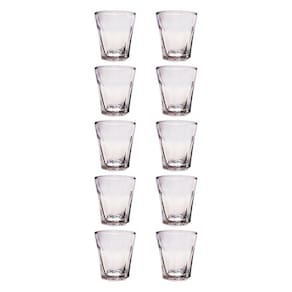 Jogo 10 Copos Shot Vidro Cachaça Vodka Tequila Dose 45mL Bar