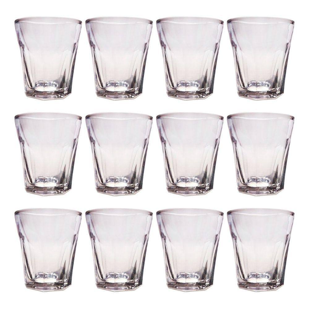Kit 12 Peças Copo Shot Vidro Tequila Cachaça Bar 45ml Dose