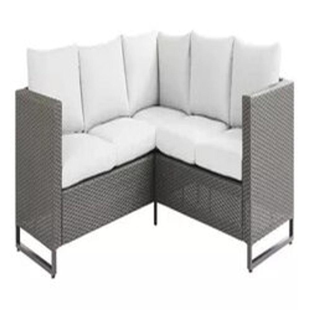 Sofá Jardim E Varanda Vime Rattan Aço 5 Lugares - Premium