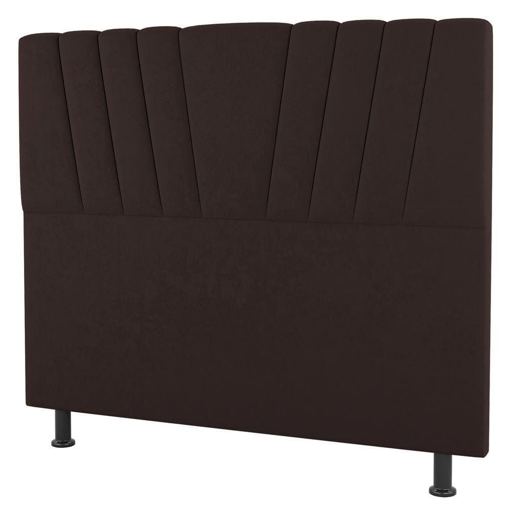 Cabeceira Cama Box Casal Dublin 140cm Suede Marrom - Desk Design