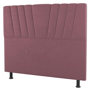 Cabeceira Cama Box Casal Queen Size Dublin 160cm Suede Rosê - Desk Design