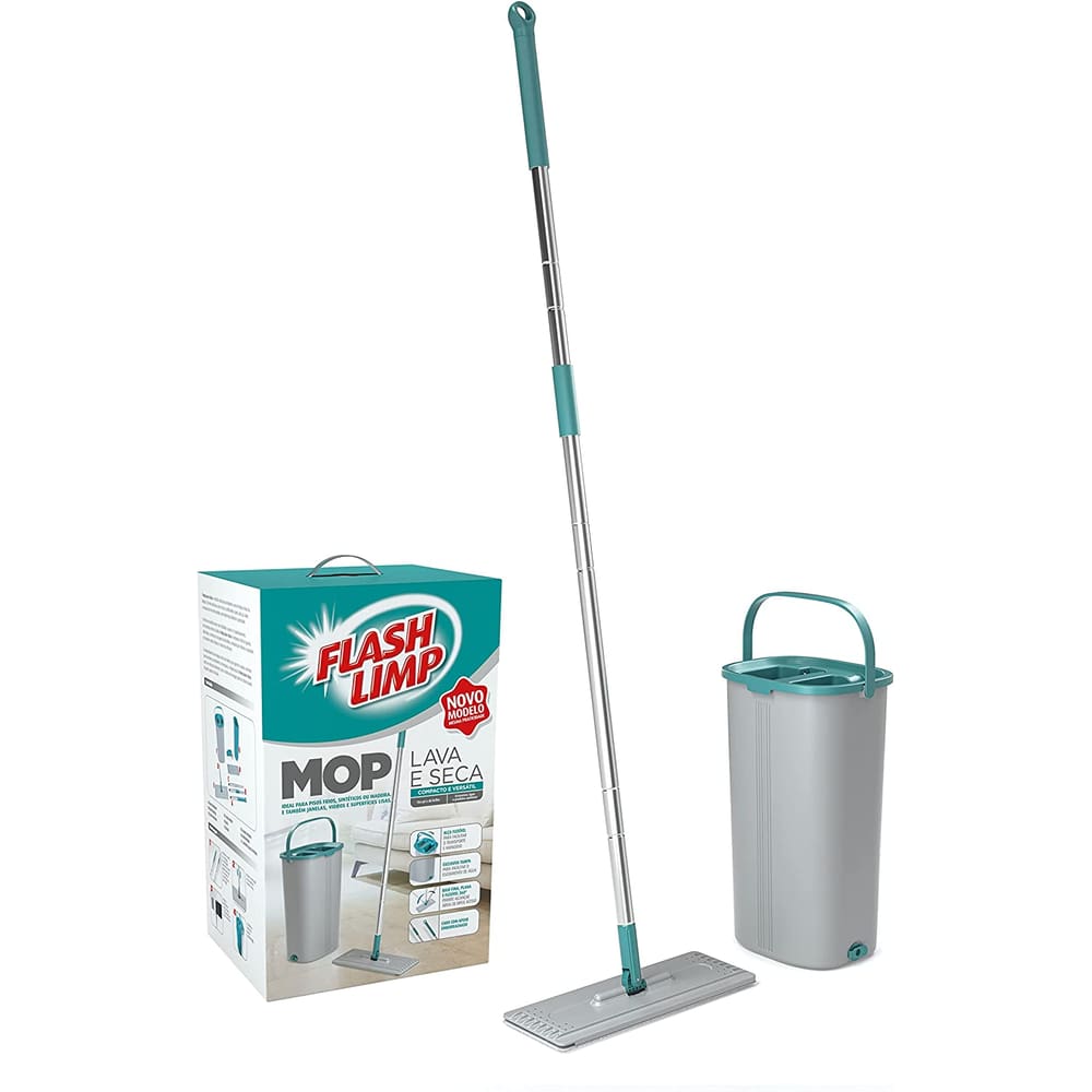 Mop Lava e Seca e conjunto de balde esfregão auto espremível MOP7740 - Flash Limp
