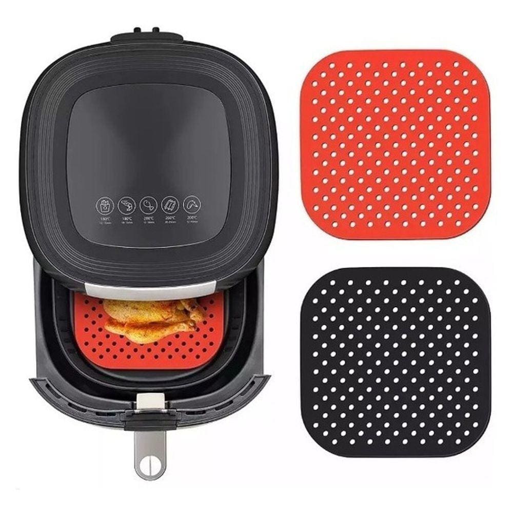 Tapete Forro De Silicone Airfryer Fritadeira 18,5cm Quadrado