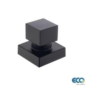 Acabamento De Registro Preto Fosco Quadrado Eco