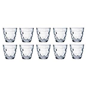 Copos de Vidro Bangkok Transparente Redondo 250ML Água 10 un