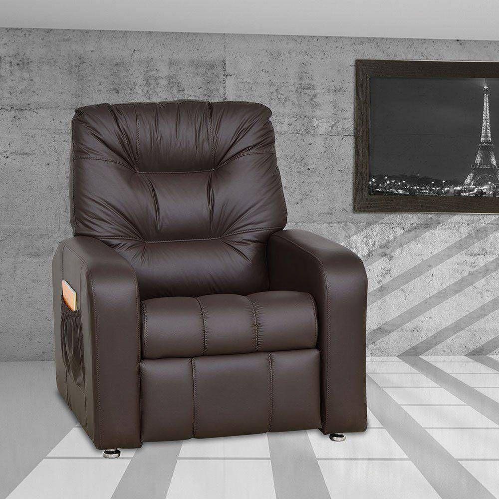 Poltrona Reclínavel Azera MX 7 Corano Marrom F 289 - Matrix