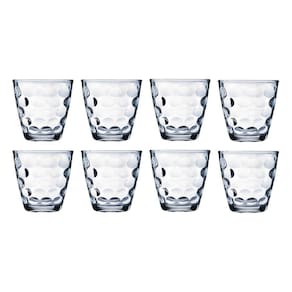 Copos de Vidro Bangkok Transparente Redondo 250ML Água 8 un