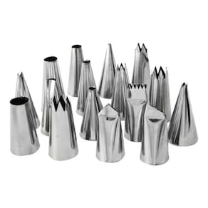 Bicos Para Confeitar Inox Com 22 Peças + 1 saco para Confeitar 25cm