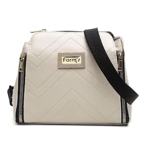 Bolsa Transversal Feminina Pequena Com Detalhes Ziper E Costuras Alça Regulavel