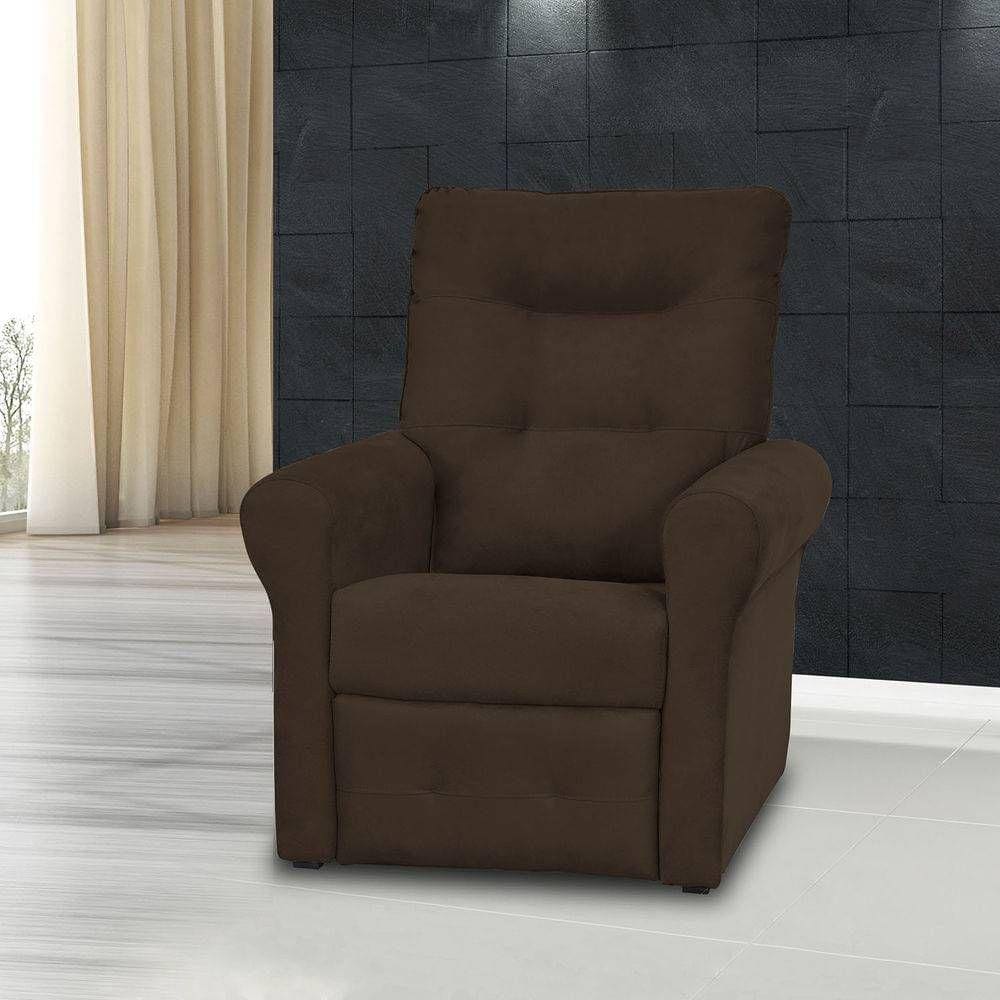 Poltrona Reclinável Clio MX-24 Suede Marrom Escuro B 256 - Matrix