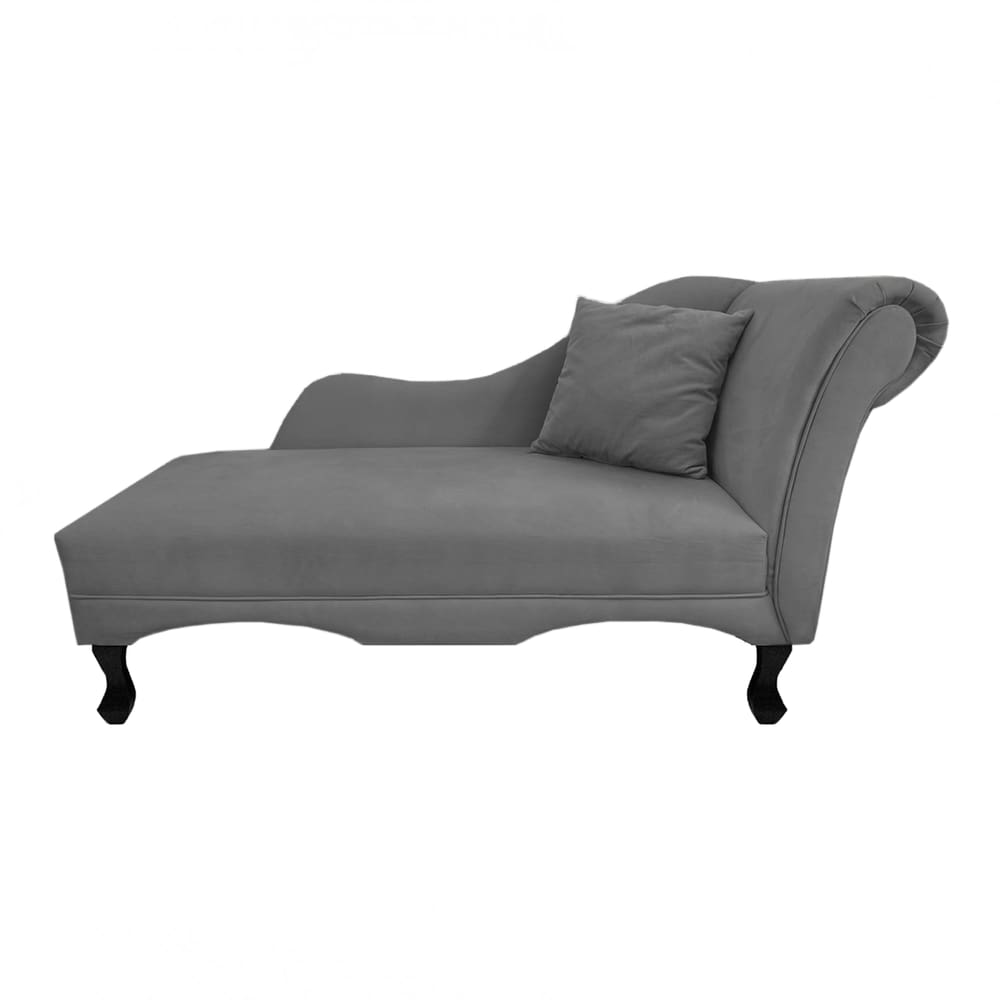 Recamier Divã Sofá Olivia Psicologia Consultório Suede Cinza - LM DECOR
