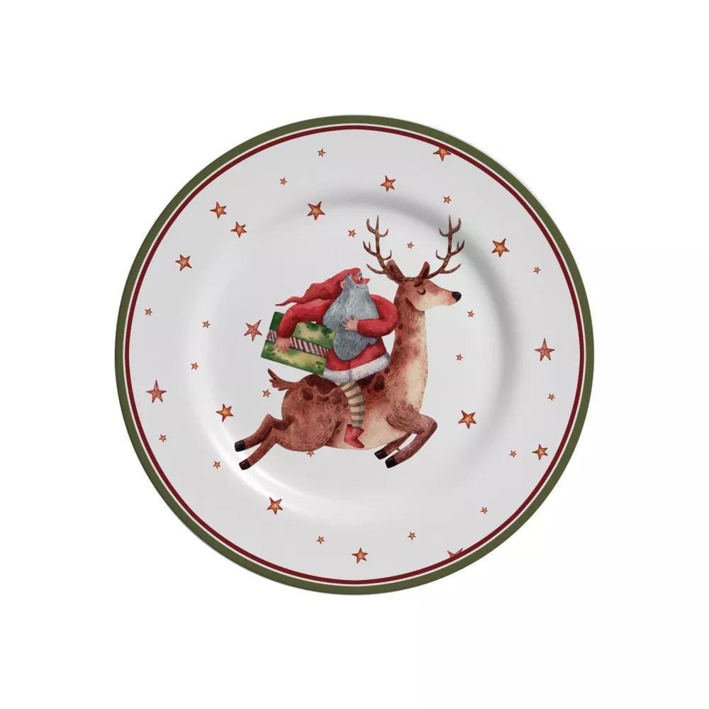 Conjunto de 6 Pratos de Sobremesa - Father Christmas