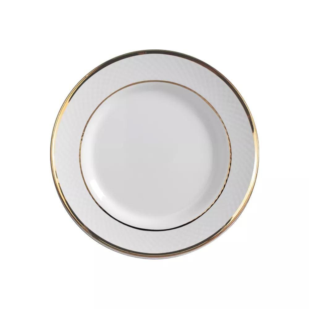 Conjunto de 6 Pratos de Sobremesa - Relevo Ouro